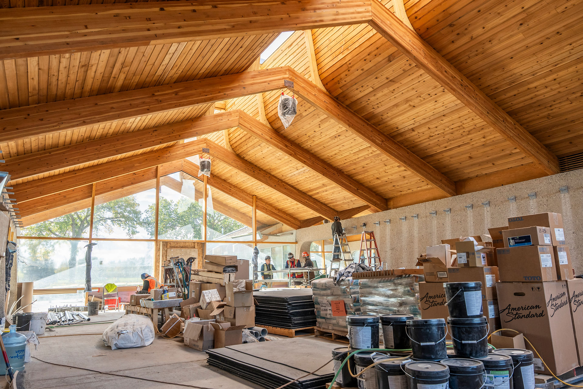 Inside the rehabilitation of the William Hawrelak Park facilities.