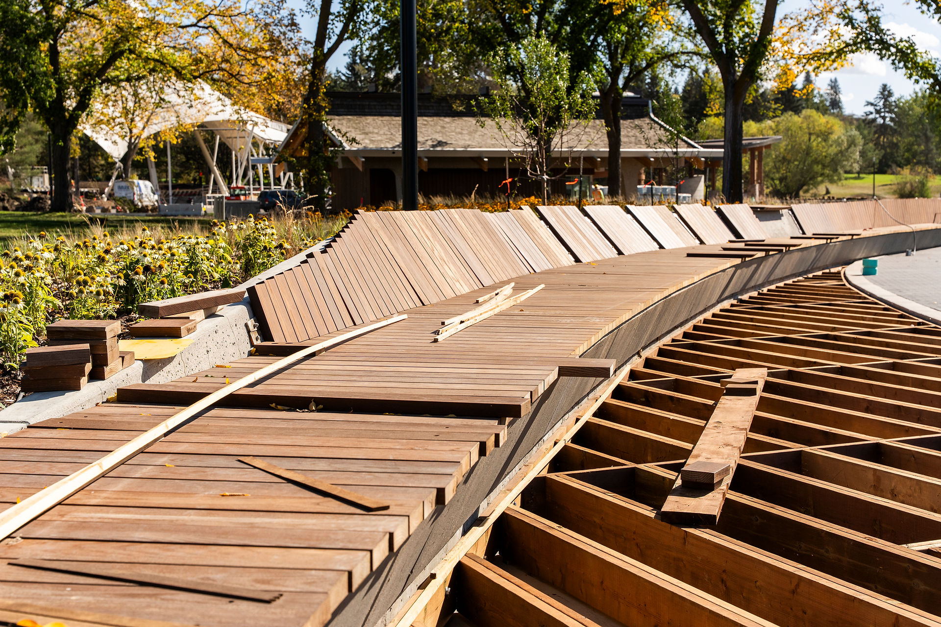 William Hawrelak Park boardwalk.