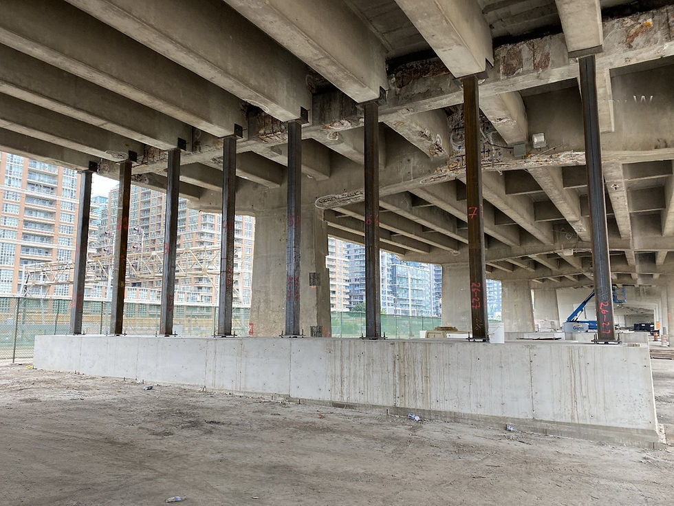 Support beams for the Gardiner Expressway.