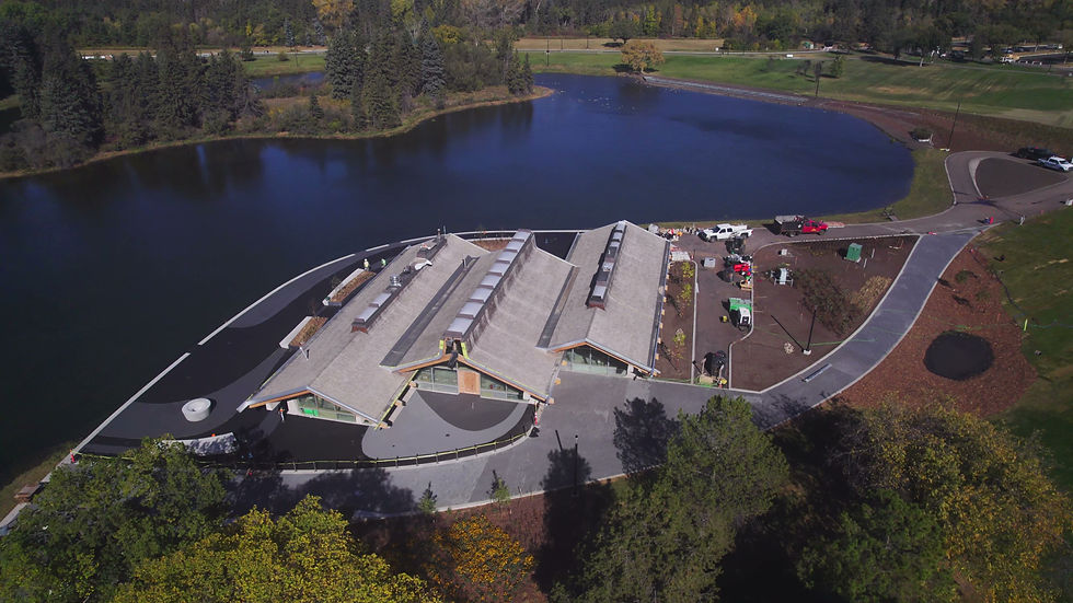 William Hawrelak Park Pavilion area.