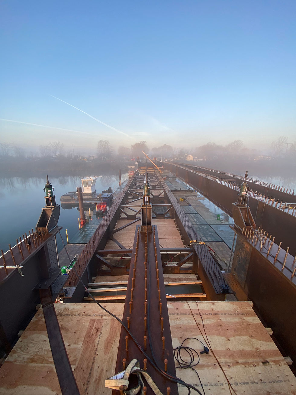 View from the Forks Rd. Bridge across the Welland Canal while under construction