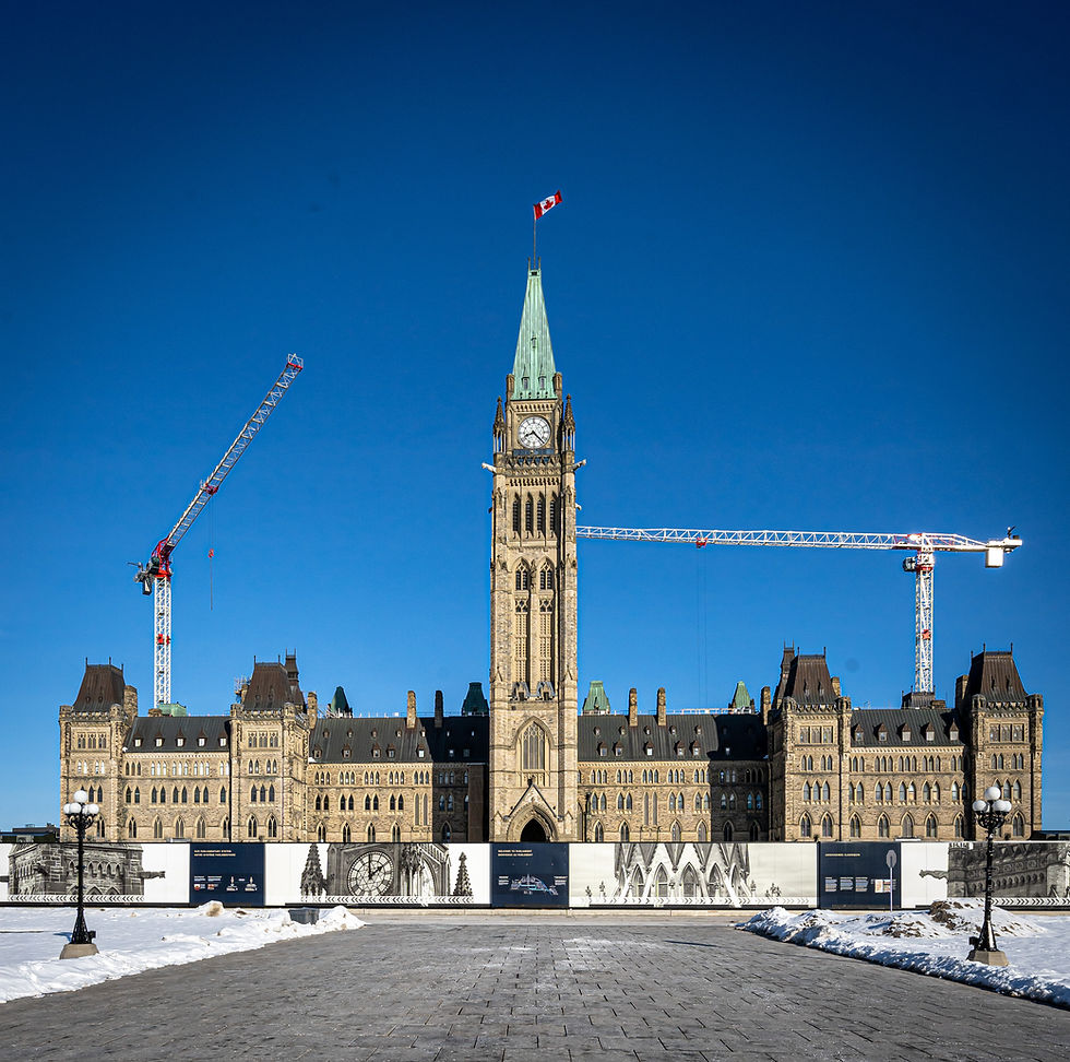 Centre Block Building of Canada's Parliament.