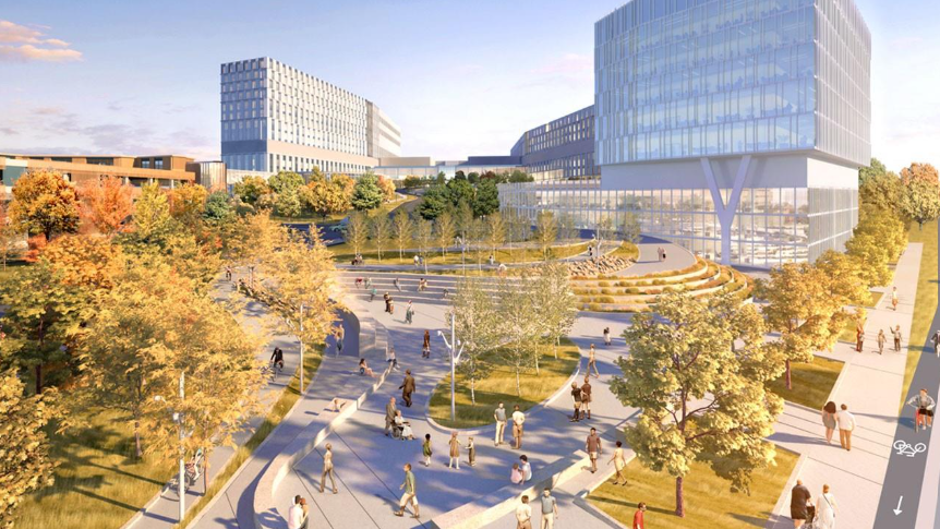 Rendering of Ottawa Civic Hospital, Ottawa, Ontario.